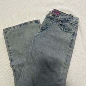 Edikted Light Blue Straight Leg Jeans